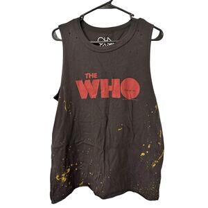 Chaser Women's 'The Who' Graphic Tank Top, Size Large, Black, NWT​
